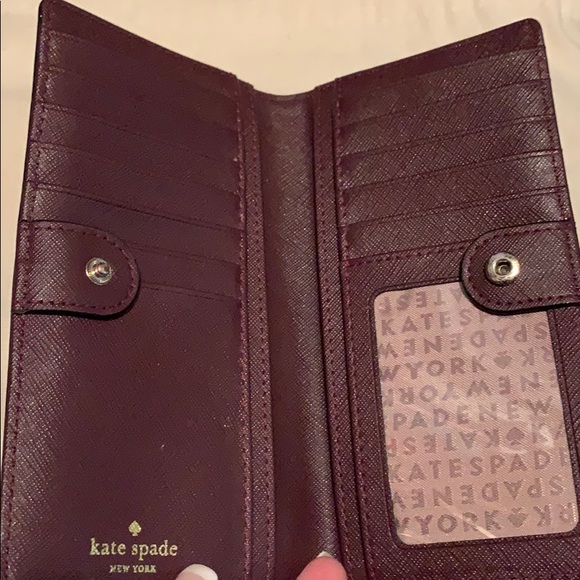 Burgundy Kate Spade ♠️ Wallet .....$115 - Picture 3 of 4